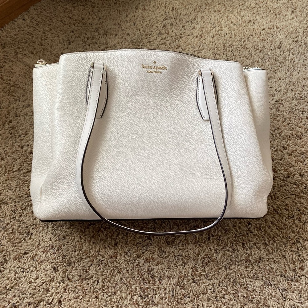 Kate Spade Monet Large Triple Compartment Tote in Parchment